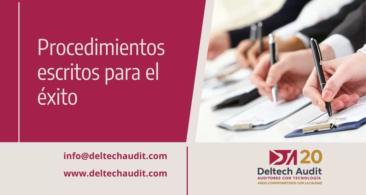 Procedimientos escritos para conseguir el éxito