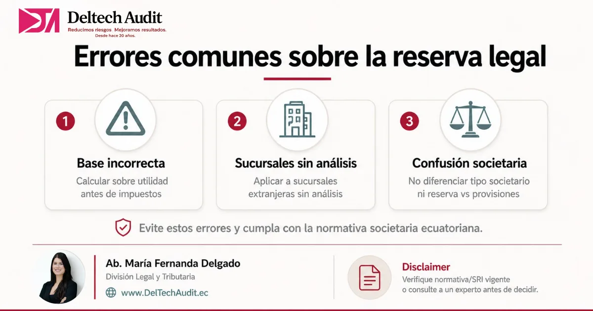 errores reserva legal errores reserva legal