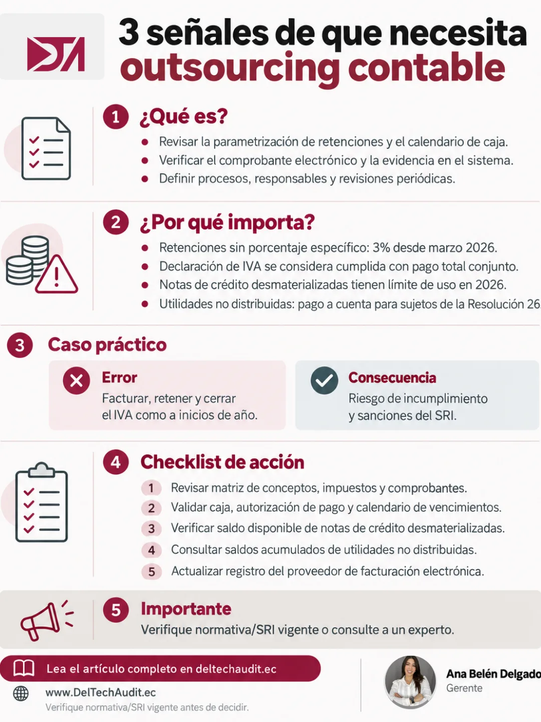 Infografía contable para Instagram outsourcing contable